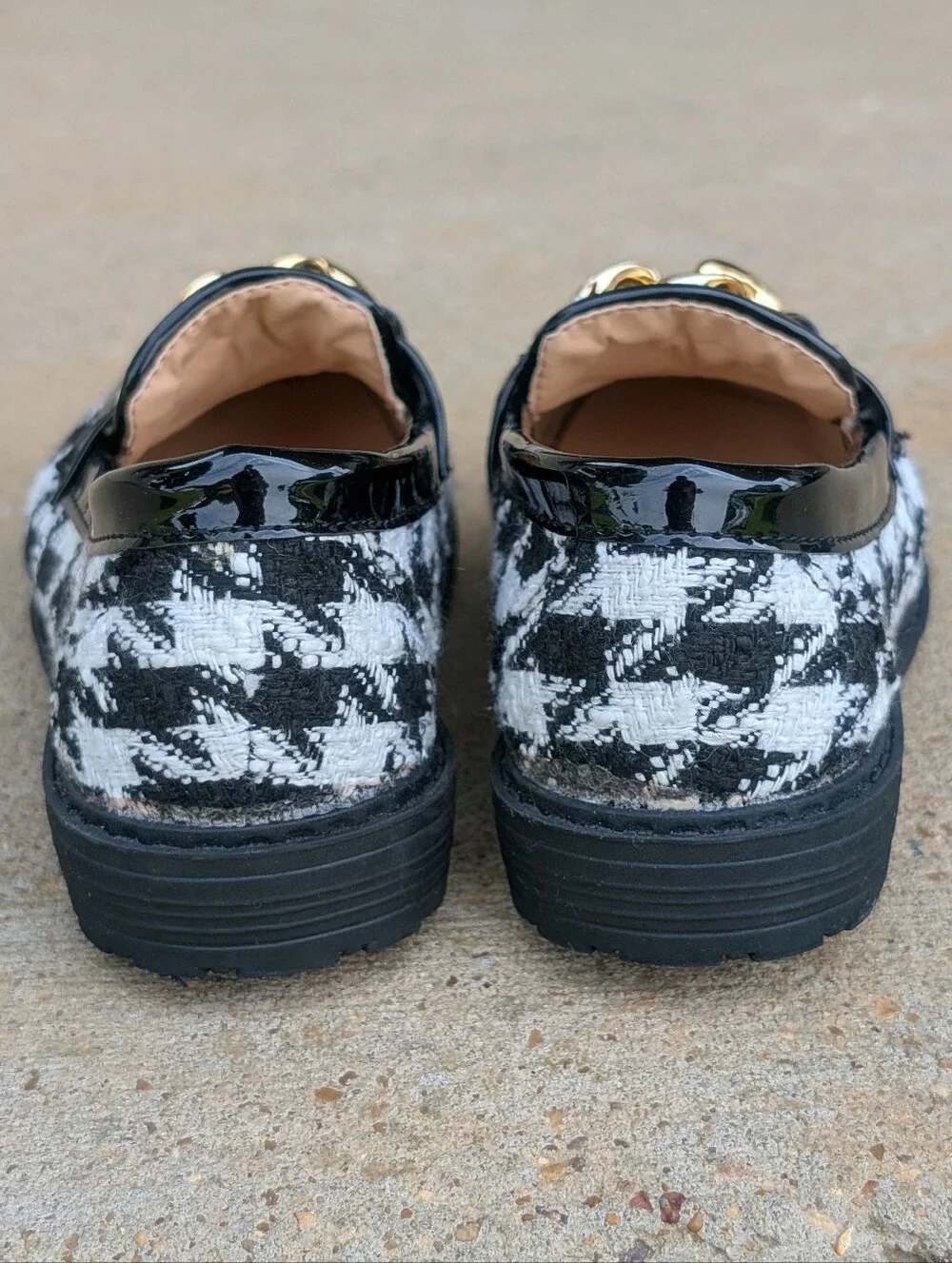 Atalina Houndstooth Loafers Child Size 9W